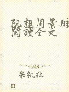 阮想周景维免费阅读全文