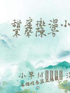 甜蜜微温小说傅寒声陈兮