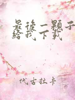 最后一颗子弹留给我下载