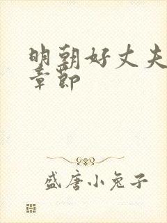 明朝好丈夫最新章节