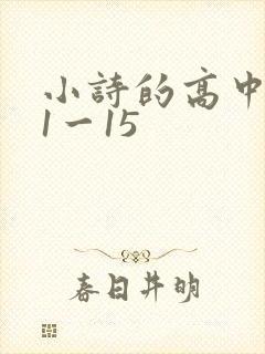 小诗的高中日记1一15