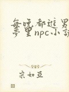 每晚都进男神的梦里npc小说