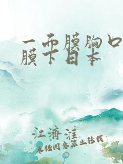 一面膜胸口一面膜下日本