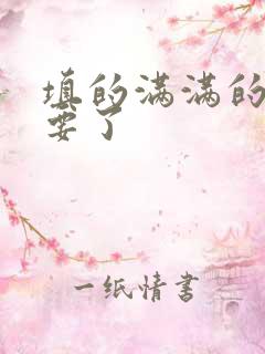 填的满满的 不要了