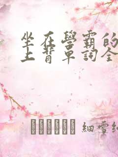 坐在学霸的棍子上背单词全文