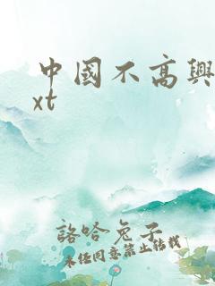 中国不高兴 txt