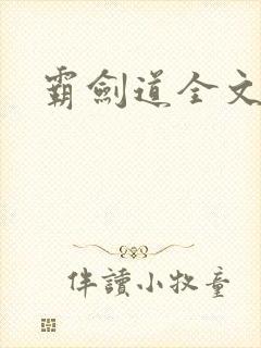 霸剑道全文阅读