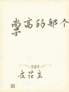 尚高的那个臭小子