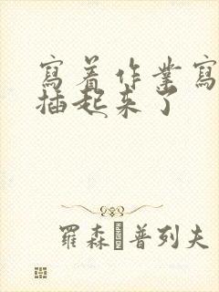 写着作业写着就插起来了