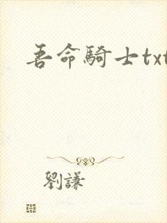 吾命骑士txt