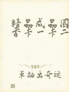 精品成品国色天香卡一卡二摄像头