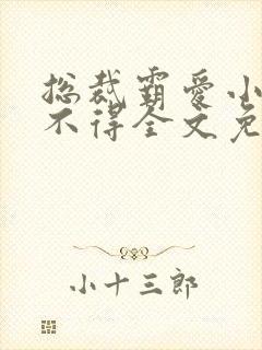 总裁霸爱小妻惹不得全文免费阅读