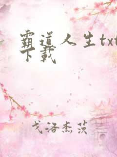霸道人生txt下载