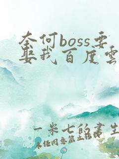 奈何boss要娶我百度云