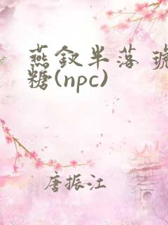 燕钗半落 琥珀糖(npc)