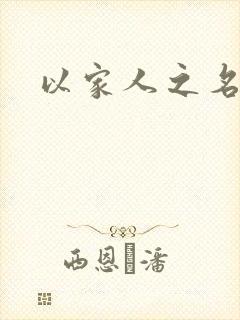以家人之名原著