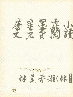 唐宁墨霆小说全文免费阅读百度阅读