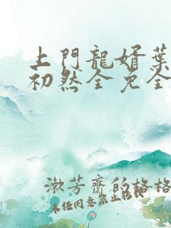 上门龙婿叶辰萧初然全免全集