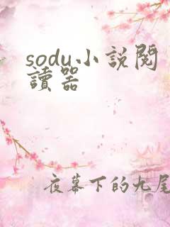 sodu小说阅读器