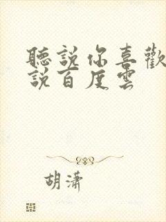 听说你喜欢我小说百度云