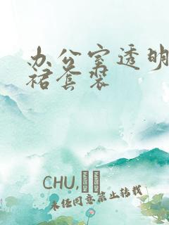 办公室透明半身裙套装