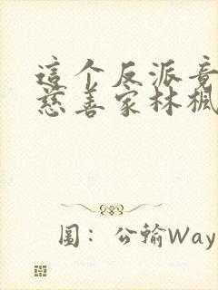 这个反派竟然是慈善家林枫