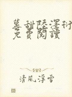 慕甜陆泽衍小说免费阅读