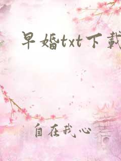 早婚txt下载