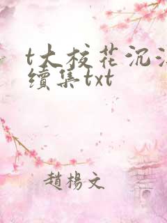 t大校花沉浮录续集txt
