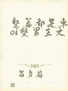 整篇都是车的doi双男主文