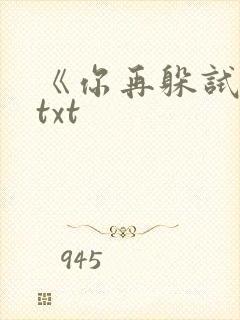《你再躲试试》txt