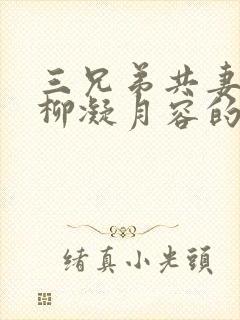 三兄弟共妻女主柳凝月容的小说