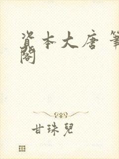 资本大唐 笔趣阁