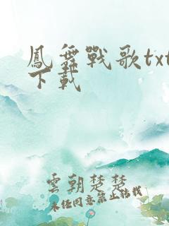 凤舞战歌txt下载