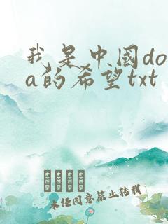 我是中国dota的希望txt