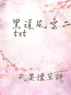 黑道风云二十年 txt