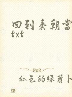 回到秦朝当皇子txt