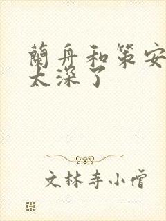 兰舟和策安肉 太深了