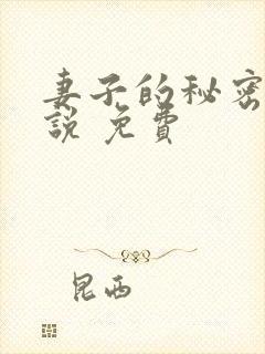 妻子的秘密 小说 免费