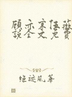 顾亦寒伍薇薇小说全文免费阅读