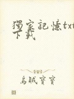 独家记忆txt下载