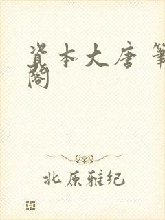 资本大唐 笔趣阁