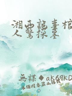 湘西诡事棺山道人惊探墓