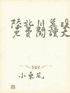 陆北川慕暖全文免费阅读大结局