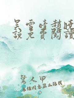 吴雪晴赵晓东小说免费阅读