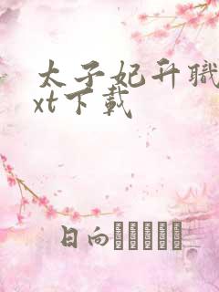 太子妃升职记txt下载