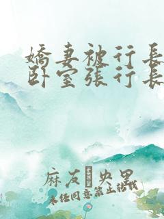 娇妻被行长抱进卧室张行长全文