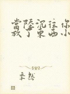 当陆沉往你里面放了东西小玩具