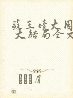 苏玉晴大团圆6 大结局全文