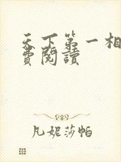 天下第一相书免费阅读